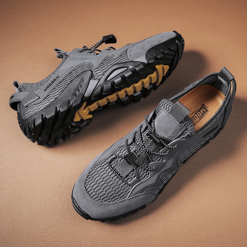 Fashion New Handmade Casual Shoes Men's Fashion Trend Breathable Men Summer Shoes Sports Low-top Mesh Sneakers Non-slip Hollow Out Shoes