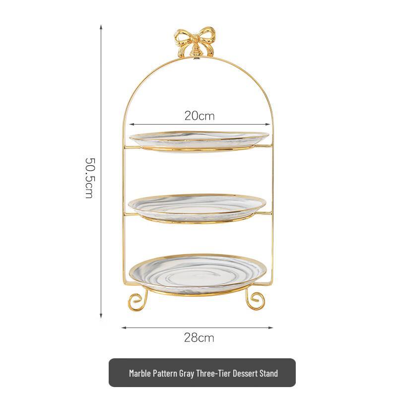 

Ceramic 3-Tier Dessert & Cake Stand