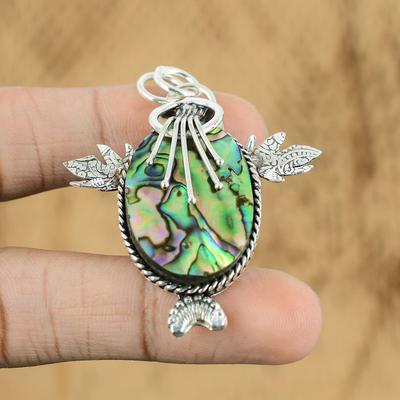 Mothers Day Sale 925 Sterling Silver Natural Abalone Shell New Wedding Pendant