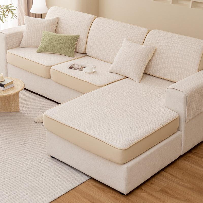 Chenille Sofa Cover All-Inclusive Universal Cover Cover Cover Four Seasons Universal Three Seats One Art-Sofa Stool Cushion Living Room