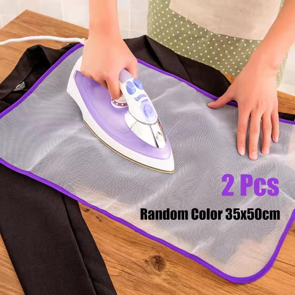 2Pcs Heat Resistant Ironing Sewing Mesh Cloth Protective Insulation Pad Home Ironing Board Mat Anti-scalding Tools Random Color