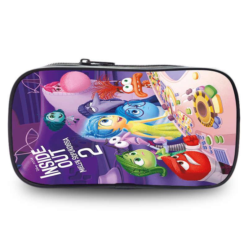 Inside Out 2 Large Capacity Pencil Case For Students Oxford Material