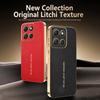 Klassisk Lychee-skinn Galvanisert Ramme Deksel For Moto G67 Power G86 G56 G06 G75 G55 G35 G15 G05 G84 G54 G34 G14 G04 Deksel