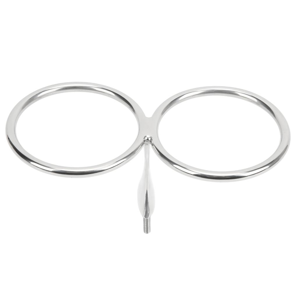 Double Ring Cup Drink Holder Stainless Steel Beverage Bottle Storage Rack for Marine Yachts Boats RV