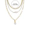 Multi-layer design pearl necklace summer women's personality pearl pendant niche collarbone chain