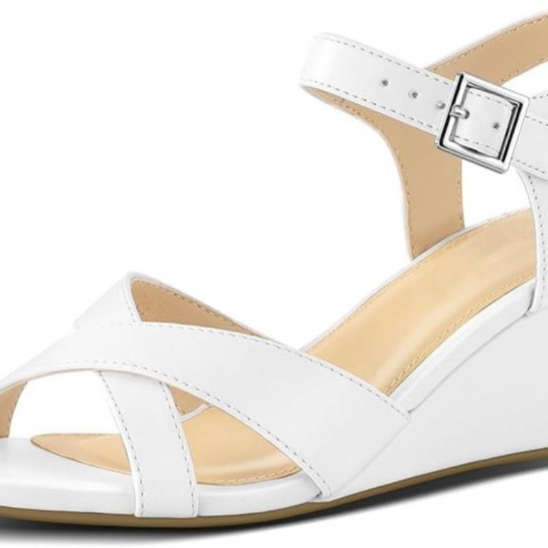 Spring new wedge heel sandals one-button fashionable versatile women's shoes