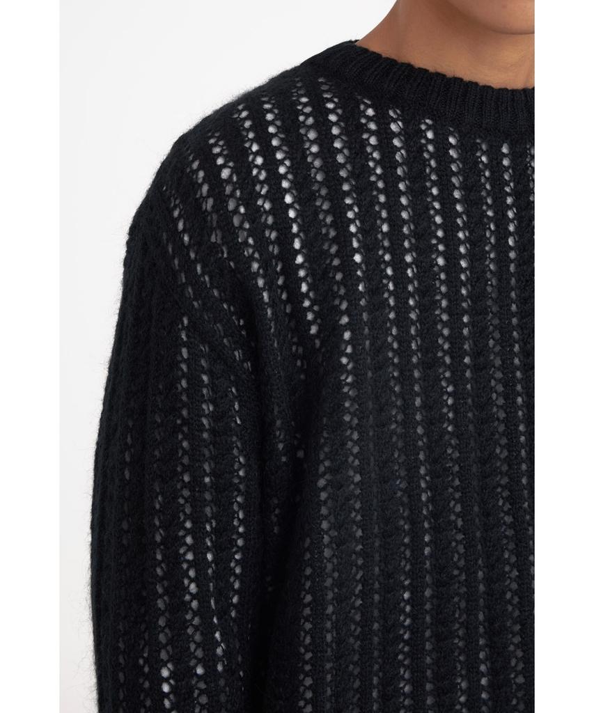 YOUTH Meshed Mohair Sweater_Black