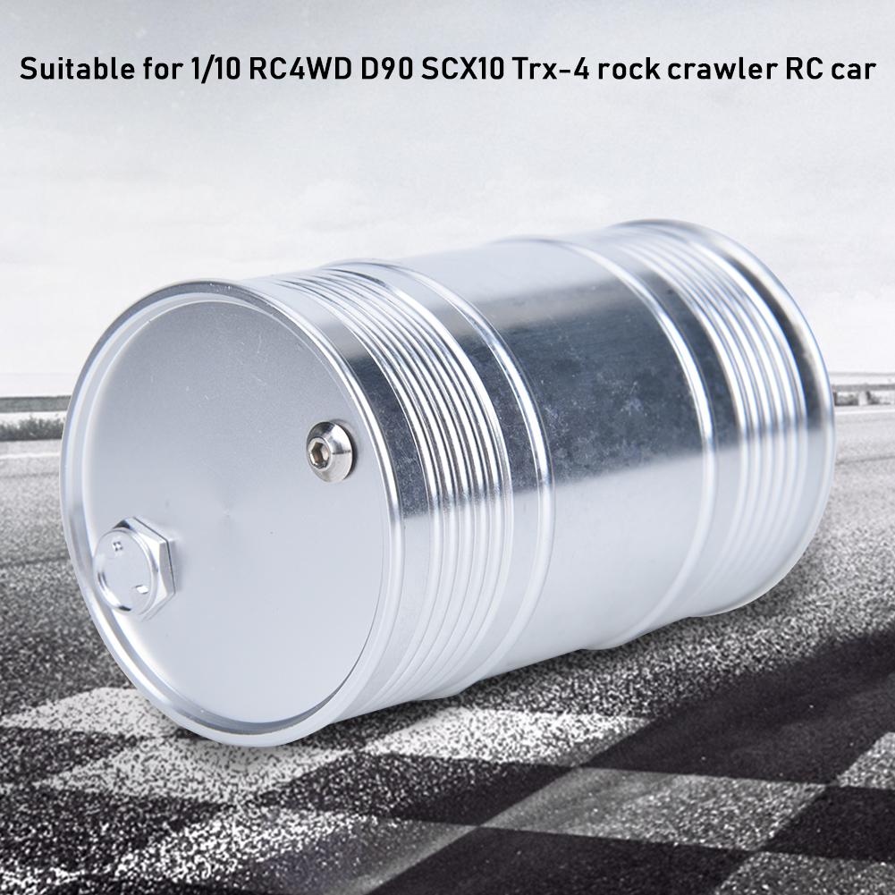 Metal Mini Simulation Oil Drum Gas Tank Container Decoration Fit for 1//10 Scale RC Crawler Toy Car Tbest RC Car Fuel Barrel Silver