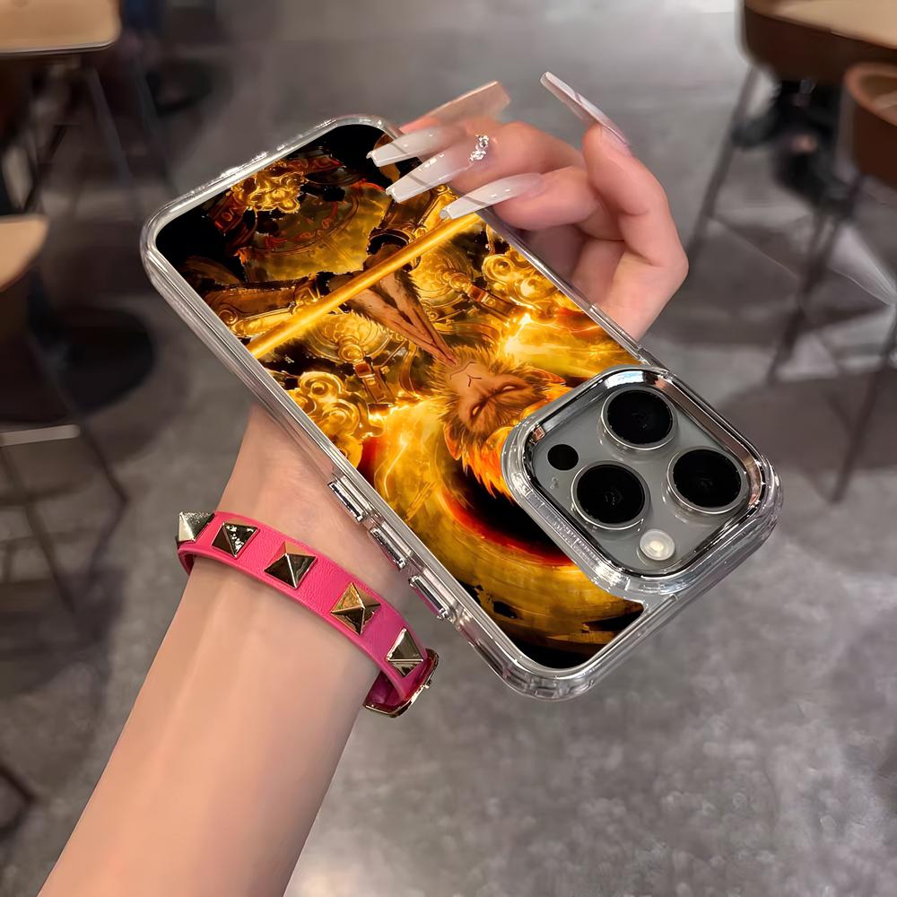 

Cool Monkey King Phone Case For IPhone 17 Air 16 15 14 13 12 11 Pro Pro Max Plus Transparent Soft Cover iPhone 14 Plus