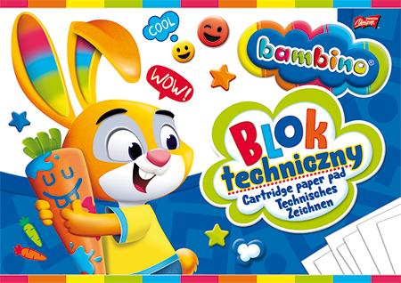Bambino Blok Techniczny A4, 10 Kartek