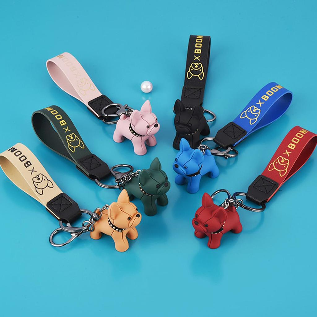 Moerstar Keychain, Cute Dog, Cartoon Bulldog, Resin, Cool Tide, 3D Keychain, Individuality, Popular, Fashion,