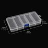 4PCS Clear Plastic Fishing Tackle Storage Box Lure Container  for Bait Hooks Storage