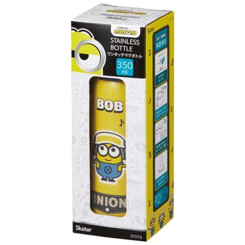 Skater Thermal/Cold Vacuum Double Structure Direct Drinking Stainless Steel Mug Bottle One Touch Open 350ml Minions STOT3-A