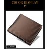 Carbon Fiber Multi Slot Wallet For Men, Short Zipper Coin Purse, Business Anti-Theft Brush Men'S Card Bag Integrated