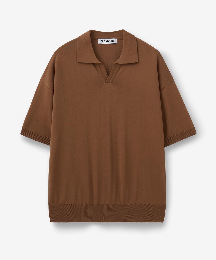 BLOND9 [Cool Viscose] Soft Open Collar Knit ( 9 Colors )