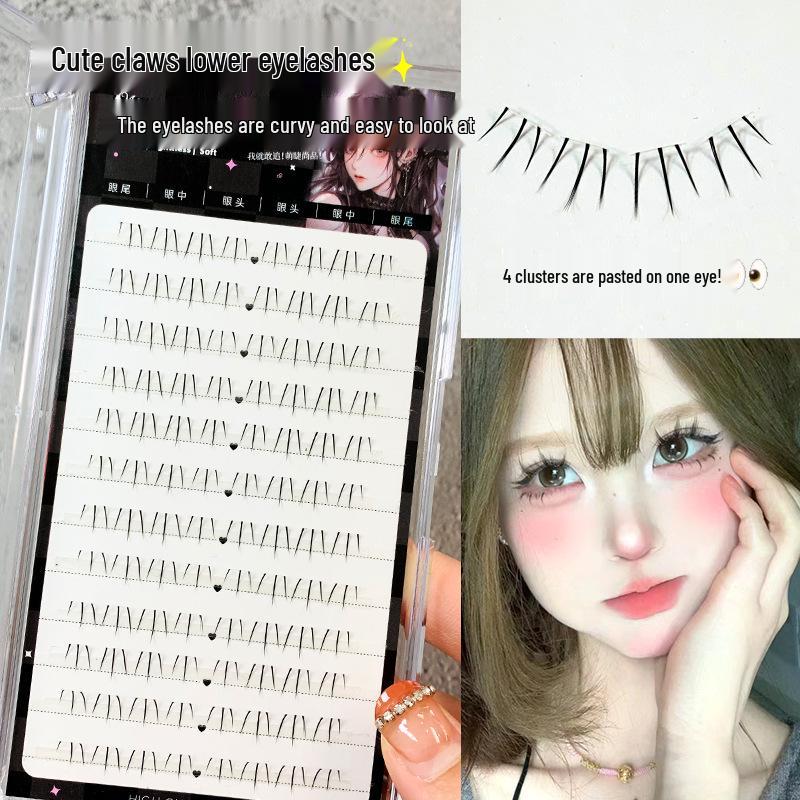 

Mengjie Photogenic Claw Thickening False Eyelashes - Beginner Comic Style, Single Cluster Segmented Design.