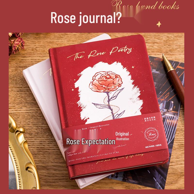 Exquisite Rose Diary: Artistic Japanese Notebook