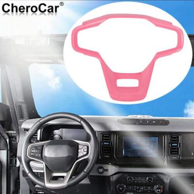 ABS Pink Steering Wheel Panel Frame Cover Trim For Ford Bronco Accessories +