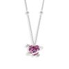 Ocean Heart LOVE Pink Zircon Necklace: 18K Gold-Clad 925 Silver