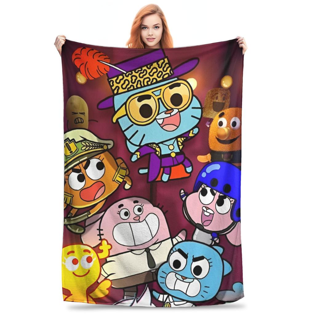 The Amazing World of Gumballs Blanket Super Soft Cozy  Throw Blankets for Bed 50x60 Inch Multiple Sizes Bedspread
