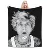 Couverture Chaude Douce Pique-nique Enfants MGK Lost Americana Tour 2025-2026 Couverture Jetée Couvre-lit en Flanelle pour Chambre à Coucher Canapé