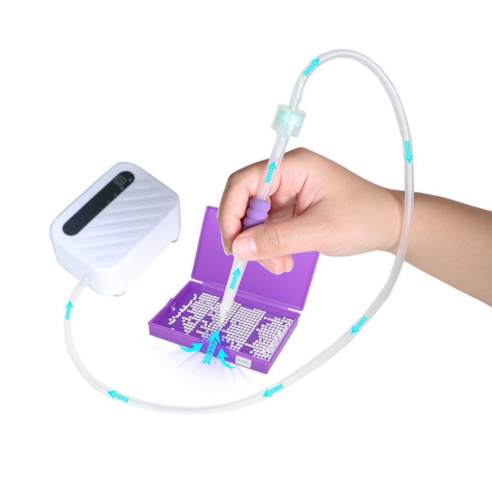 DIY Craft Vacuum Diamond Painting Pen Kits Embroidery Long-lasting and Stable Diamond Painting Tool Storage Tray USB cable