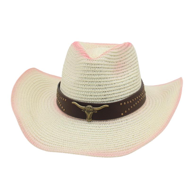 Tibetan Men'S And Women'S Top Hats Cross-Border Foreign Trade Windbreak Rope Spring And Summer Bohemian Western Cowboy Straw Hat