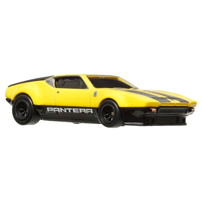 Hot Wheels Boulevard De Tomaso Pantera Gruppo 4 Vehicle Toy Car, Yellow, 1/64 Scale