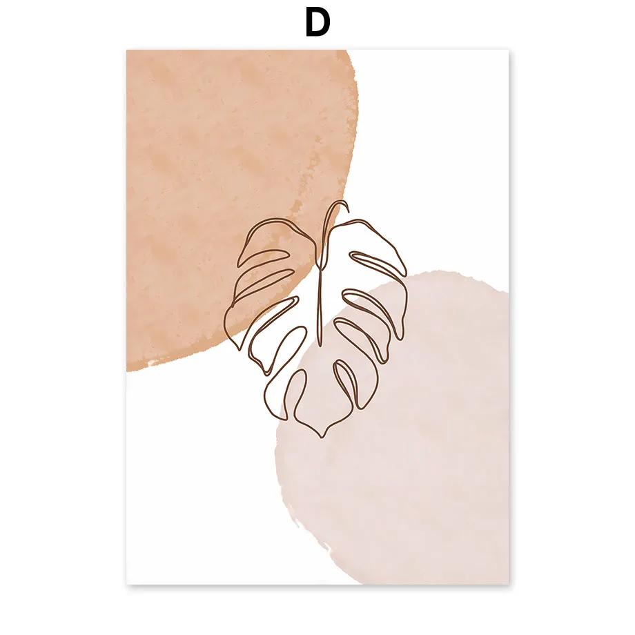 

Landscape Sunshine Minimalsit Leaf Body Boho Abstract Posters Prints Canvas Painting Wall Art Pictures Home Room Decor 8X12inch 20x30cm