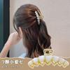 ncmama Fashion Metal Pearl Hair Claw For Women Gold Color Crab Hair Clip Girls Elegant Geometric Hairpin Korean Hair Accessories
