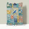 Country Patchwork Set Throw Lightweight 240G Flannel Blanket Soft Skin-Friendly For Summer Cooling