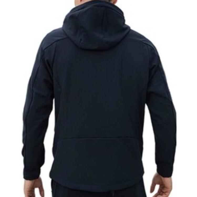 Li Ning Logo Zip-Up Hoodie Men jackets Black AFDR907-1