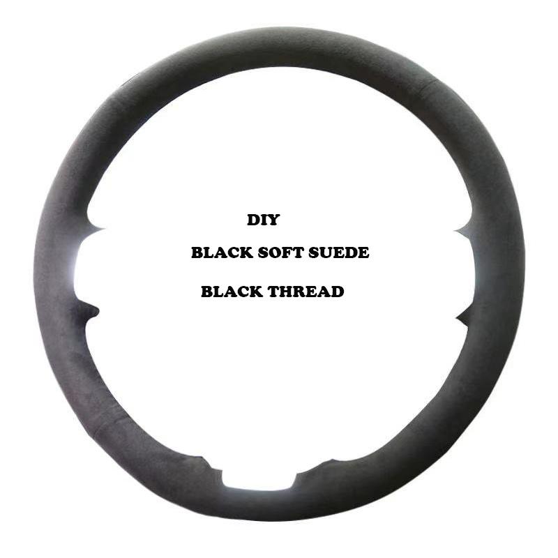 AFR1 Customized Car Steering Wheel Cover for Jeep Grand Cherokee WK Commander XK 2006-2010 Hand-Stitch Leather&Carbon Fiber Interior