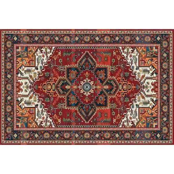 Vintage Living Room Carpet Ethnic Style Bedroom Bedside Carpet Persian Coffee Table Mat