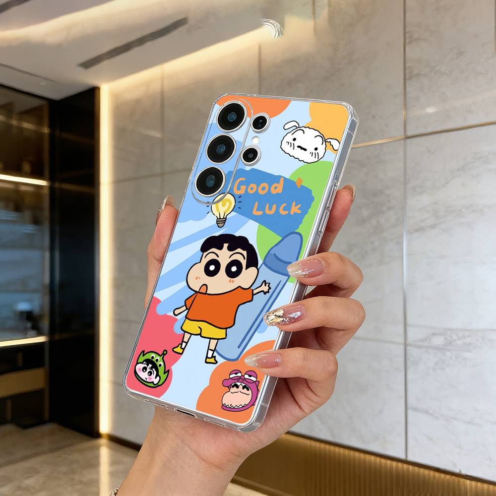 C-S-C-Crayon -Shin-chan Clear Phone Case for Samsung S25, S24, S21, S22, S23, S30, Ultra, S20, Plus, FE, Lite