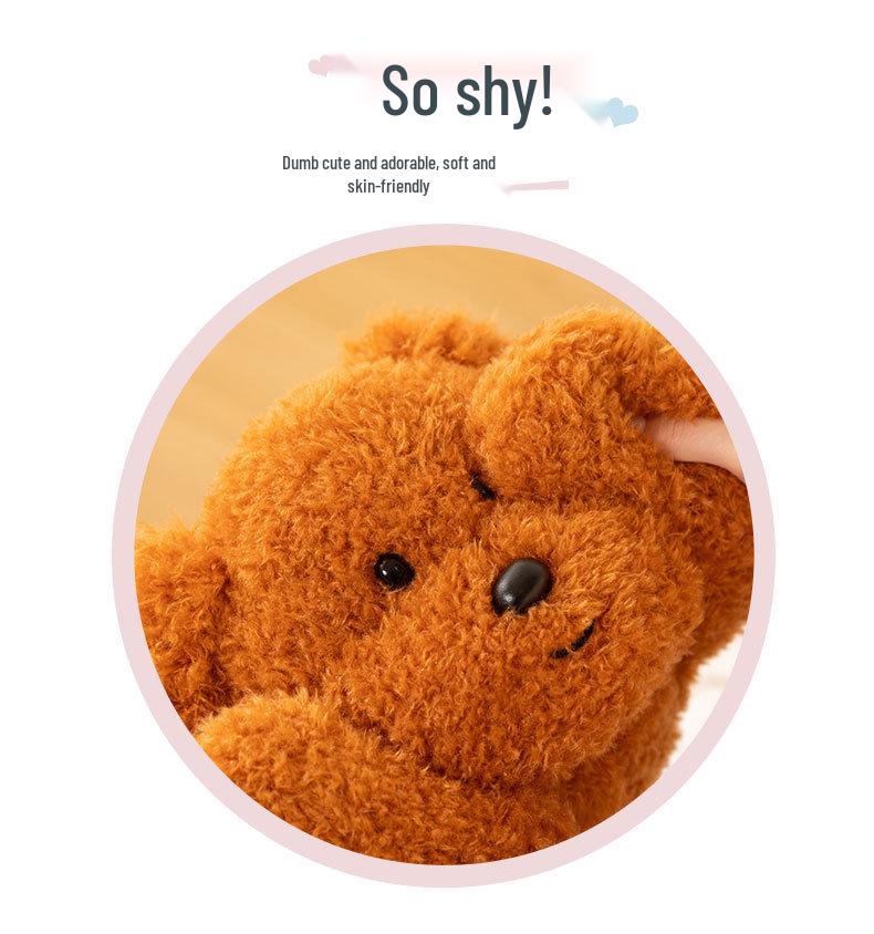 Sait Dudu Puppy Pose Plush Toy - Healing Teddy Dog Doll Gift Pillow for Girls