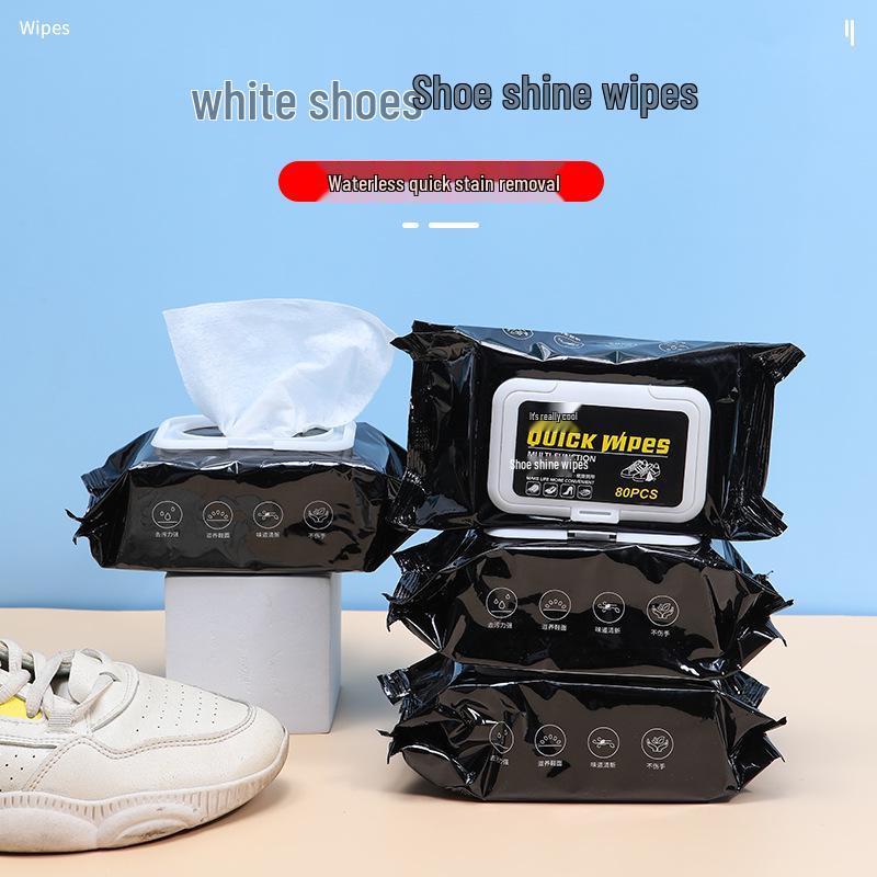 Shoe Wipes: Waterless Cleaning & Stain Removal for White and Sports Shoes, Portable Pack