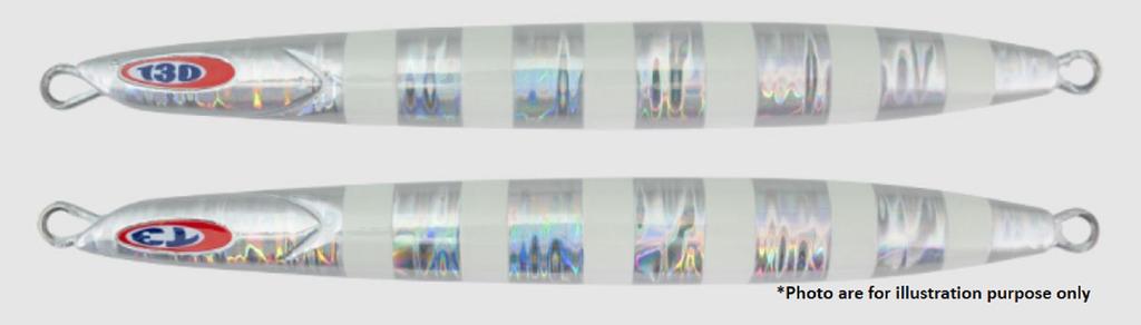 Jackall Metal Jig Anchovy Type 3 Flutter 250 grams Glow Stripe (0170)