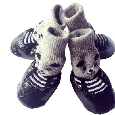 4pcs/lot Winter Warm Dog Socks Anti-Slip Rain Snow Boots Waterproof Puppy Chihuahua Dogs Shoes Booties for Small Large Dogs