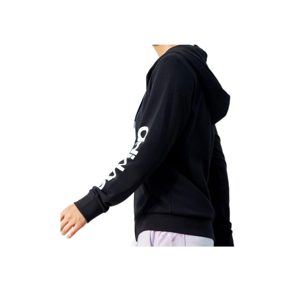 Adidas Logo Print Sports Hooded Jacket Women Jacket Black GL0791