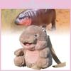 Adorable Plush Hippopotamus Backpack With Soft Pp Cotton Fill And Big Smiling Face