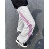 Trendy pants men's summer casual quick-drying sweatpants bar striped straight pants loose ice silk American style