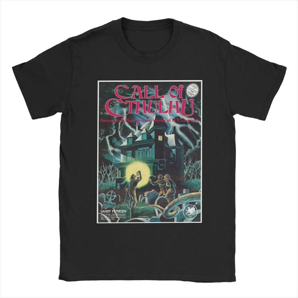Men T-Shirt Call Of Cthulhu Novelty Cotton Tees Short Sleeve T Shirt Round Unisex T-Shirt M