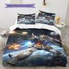 GUNDAM Pattern Bedding Set Quilt Cover Pillowcase Home Decor Gift (1 * duvet cover + 2 * pillowcase, without core)