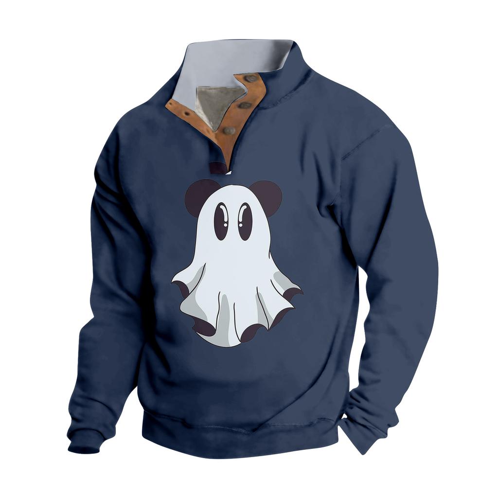 Spring And Autumn Men's Standing Collar Sweatshirt Is Outdoor Casual Sweaters Tops