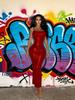 2025 New Year's Red Shiny Bodycon Slip Dress - Elegant Formal Gown for Valentine's Date