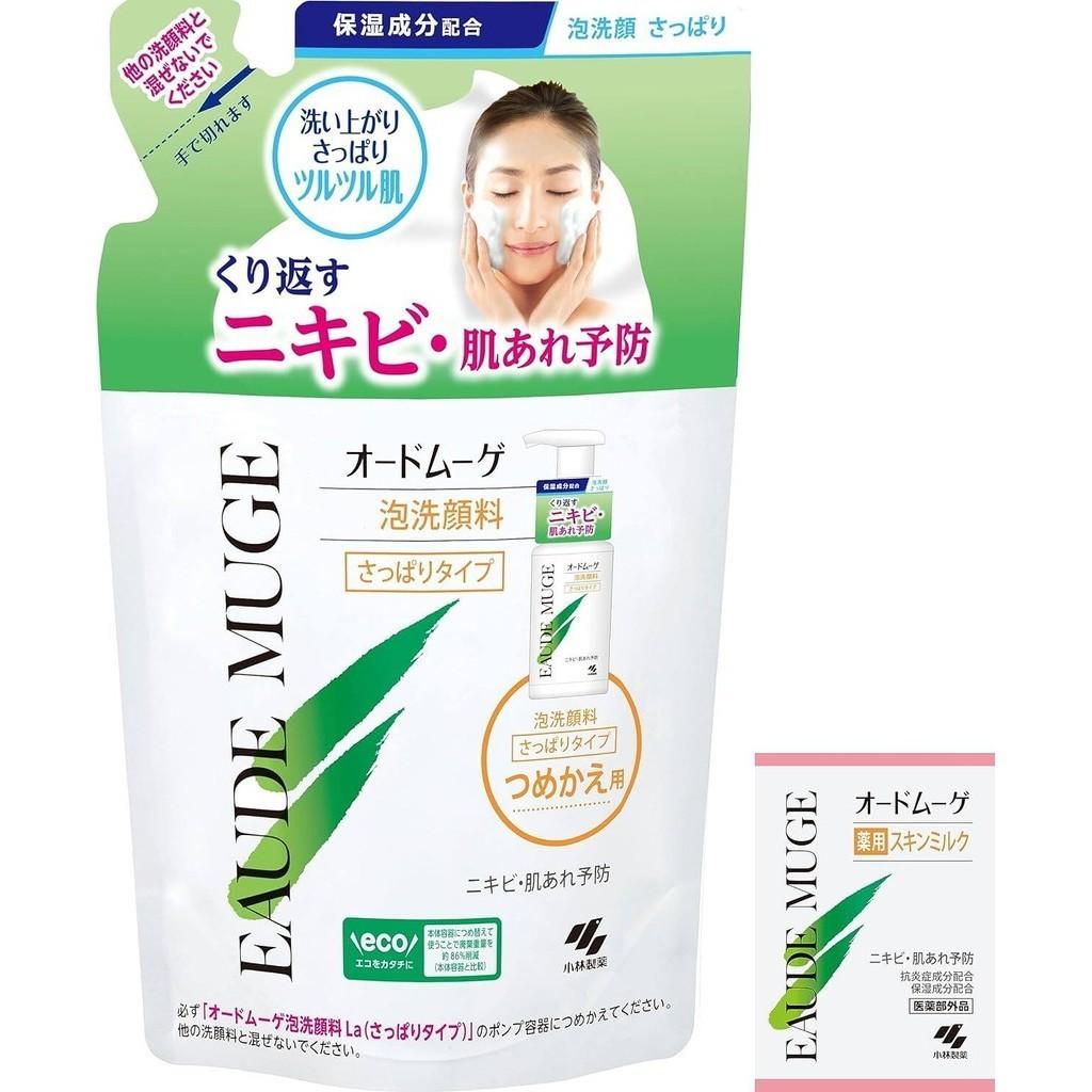 Kobayashi Eau de Muge Face Wash Foam  Fresh  Moist 150mL  130mL Refill