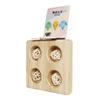 Wood Feeding Station for Active Birds Multifunctional Parrots Feeding Playing Toy for Cage and Aviary Use