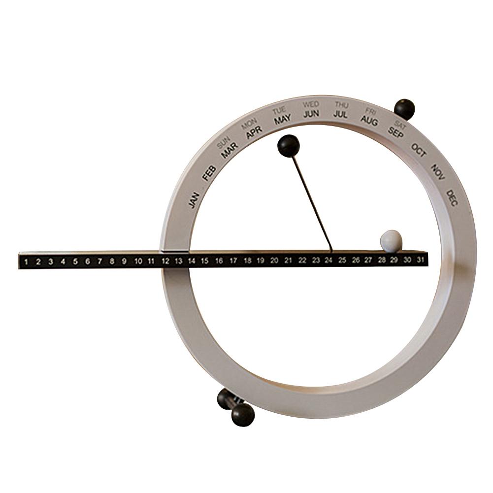 Magnetisk Ball Evig Kalender med Måned Uke Dato Kreativ Veggkalender Nyhet Skrivebordskalender for Hjemmekontor Dekorasjon