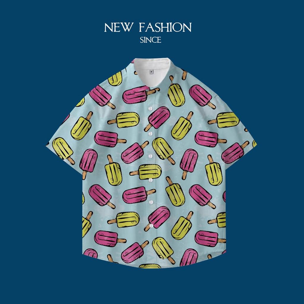 Hawaii 3D Printed Short Sleeve Shirt Men'S Summer Thailand Travel Resort Beach Men'S Loose Fancy Shirt Tide